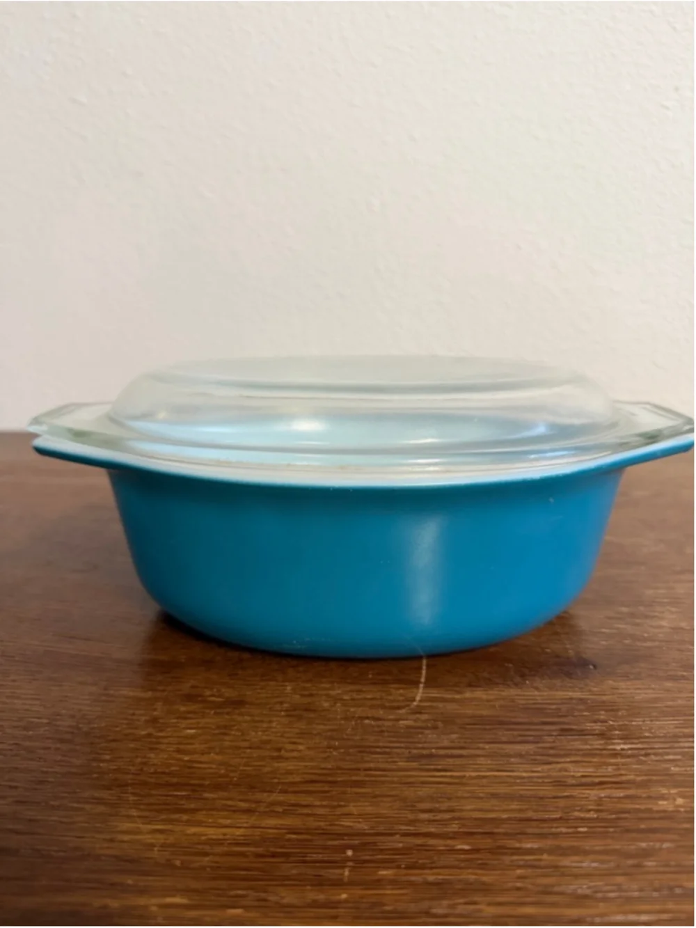 Vintage PYREX Turquoise Blue 1½ Qt Covered Casserole Dish w Lid Excellent USA